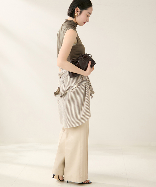 plage Fur Nuance プルオーバー　パープル セール】silk/linen nuance プルオーバー（ニット/セーター