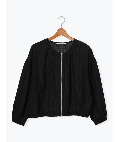 Lugnoncure（ルノンキュール）の「ノーカラーカットブルゾン（ブルゾン・レディース・オフホワイト/ブラック/グレー・F）」の15枚目の写真