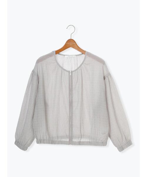 Lugnoncure（ルノンキュール）の「ノーカラーカットブルゾン（ブルゾン・レディース・オフホワイト/ブラック/グレー・F）」の17枚目の写真