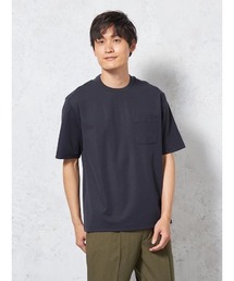 【接触冷感】半袖 スロープネック Tシャツ ビズT 無地 カジュアルインナー TOKYO RUN 春夏