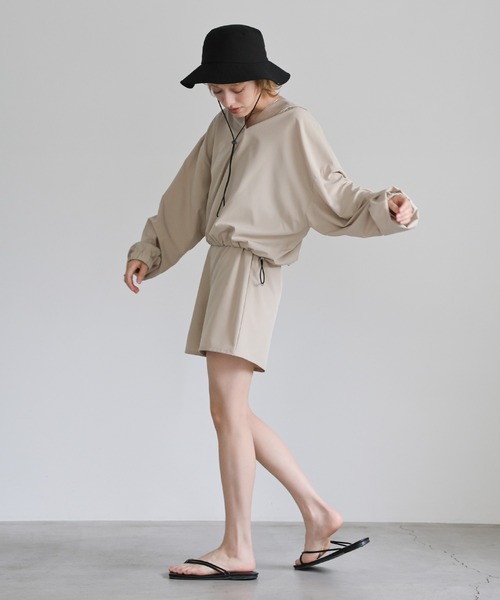 セール】ストラップ付き撥水2WAYワイドブリムハット（ハット）｜select