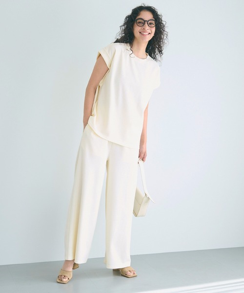 coca(coca)(コカ)の「EASYTECH ジェリースウェットワイドパンツ(スウェットパンツ・レディース・アイボリー/チャコール・S/M/L)」の9枚目の写真