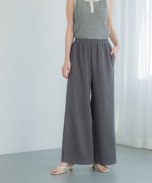 coca(coca)(コカ)の「EASYTECH ジェリースウェットワイドパンツ(スウェットパンツ・レディース・アイボリー/チャコール・S/M/L)」の15枚目の写真