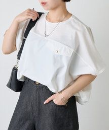 Jena espace merveilleux | フハク切替シルケットカットソー(Tシャツ/カットソー)