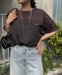 Jena espace merveilleux | フハク切替シルケットカットソー(Tシャツ/カットソー)