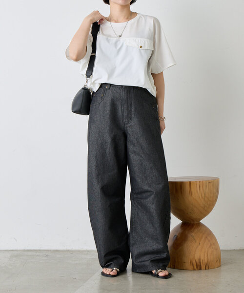フハク切替シルケットカットソー（Tシャツ/カットソー）｜Jena