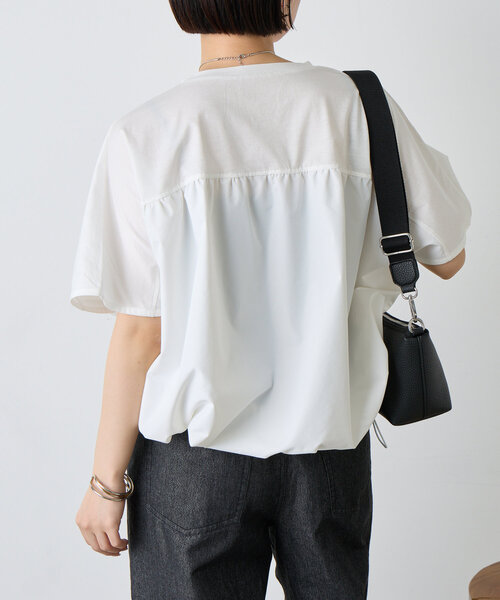 フハク切替シルケットカットソー/Jenaespacemerveilleux セール】フハク切替シルケットカットソー（Tシャツ/カットソー