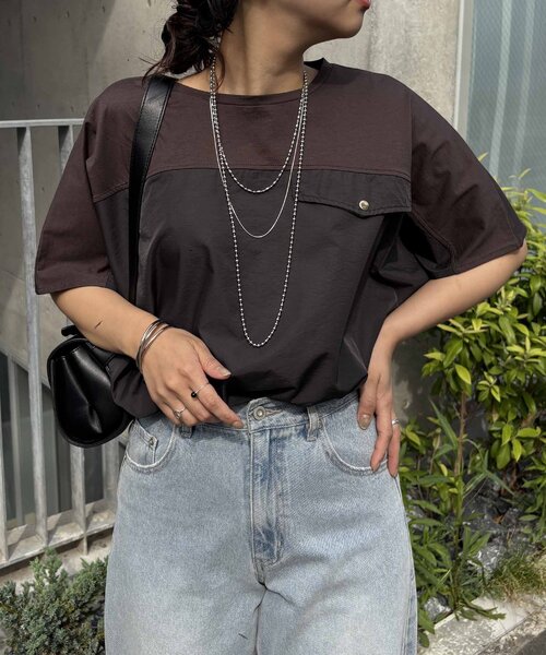 フハク切替シルケットカットソー（Tシャツ/カットソー）｜Jena