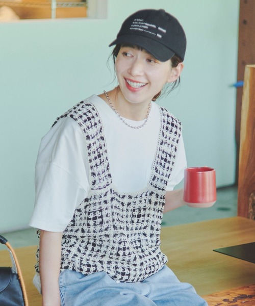 studio CLIP（スタディオクリップ）の「クロシェレースビスチェ（ベスト・レディース・その他1/ブラック/ナチュラル/その他2/その他3/ブラウン・FREE）」の4枚目の写真