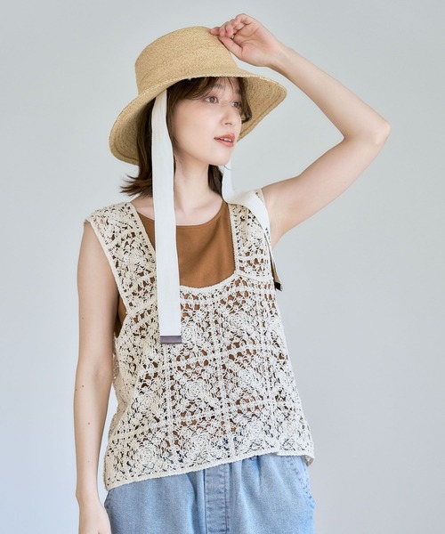 studio CLIP（スタディオクリップ）の「クロシェレースビスチェ（ベスト・レディース・その他1/ブラック/ナチュラル/その他2/その他3/ブラウン・FREE）」の16枚目の写真