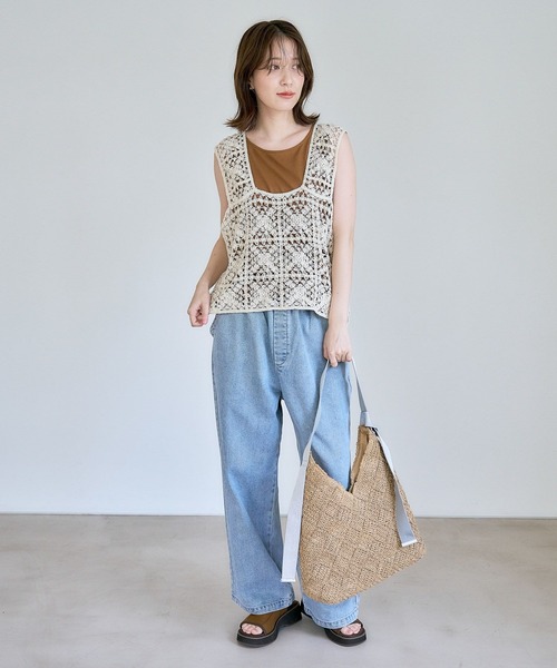 studio CLIP（スタディオクリップ）の「クロシェレースビスチェ（ベスト・レディース・その他1/ブラック/ナチュラル/その他2/その他3/ブラウン・FREE）」の17枚目の写真