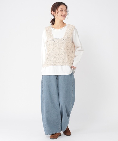 studio CLIP（スタディオクリップ）の「クロシェレースビスチェ（ベスト・レディース・その他1/ブラック/ナチュラル/その他2/その他3/ブラウン・FREE）」の21枚目の写真