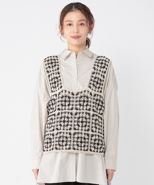 studio CLIP（スタディオクリップ）の「クロシェレースビスチェ（ベスト・レディース・その他1/ブラック/ナチュラル/その他2/その他3/ブラウン・FREE）」の22枚目の写真