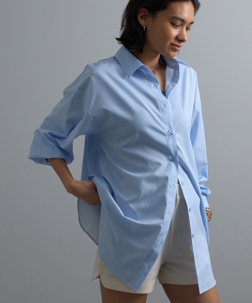 COLONY 2139（コロニートゥーワンスリーナイン）の「シャツラッシュガード（ラッシュガード・レディース・オフホワイト/ブラック/サックスブルー・FREE）」の3枚目の写真