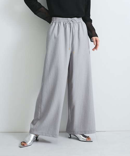 VICKY（ビッキー）の「タンブラーブッチャーイージーパンツ≪セットアップ対応/手洗い可能≫（その他パンツ・レディース・ブラウン/ダークネイビー/グレー系その他/ブルー/チャコールグレー・M）」の3枚目の写真