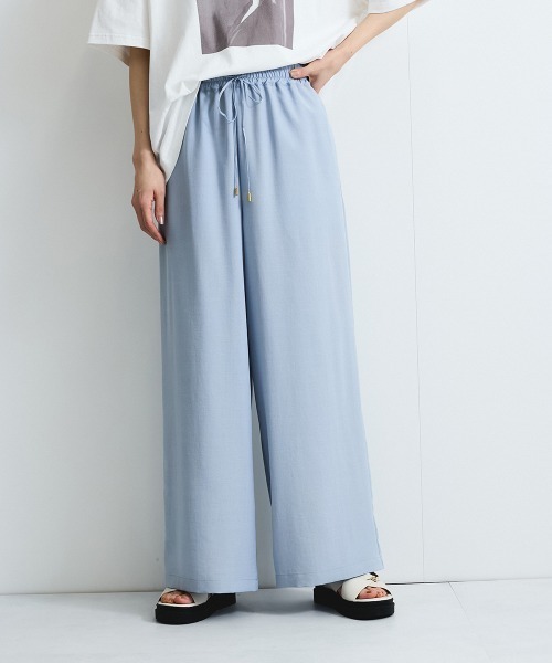 VICKY（ビッキー）の「タンブラーブッチャーイージーパンツ≪セットアップ対応/手洗い可能≫（その他パンツ・レディース・ブラウン/ダークネイビー/グレー系その他/ブルー/チャコールグレー・M）」の4枚目の写真