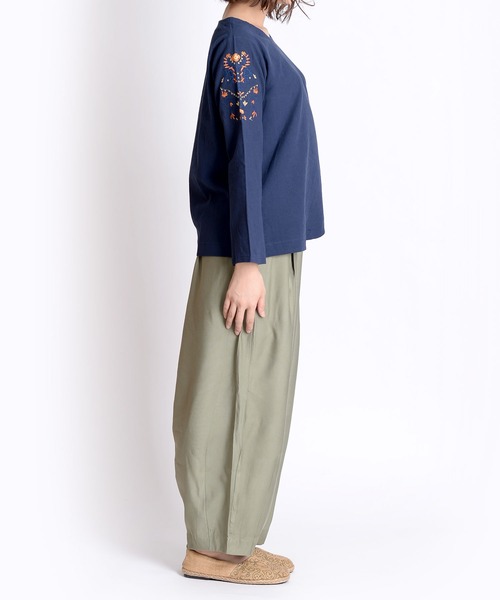 MARAI(マーライ)の「テーパードチノパンツ サルエルパンツ ゆったり(チノパンツ・レディース・ブラック/カーキ/ピンク/グレー/ベージュ・FREE)」の8枚目の写真