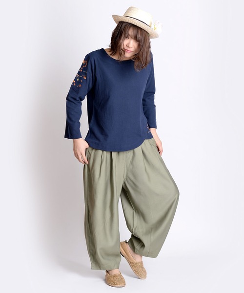 MARAI(マーライ)の「テーパードチノパンツ サルエルパンツ ゆったり(チノパンツ・レディース・ブラック/カーキ/ピンク/グレー/ベージュ・FREE)」の7枚目の写真