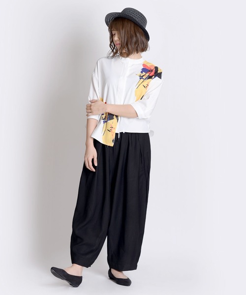 MARAI(マーライ)の「テーパードチノパンツ サルエルパンツ ゆったり(チノパンツ・レディース・ブラック/カーキ/ピンク/グレー/ベージュ・FREE)」の19枚目の写真