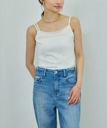 ROPE'（ロペ）の「【WEB・一部店舗限定】【接触冷感/UVカット】前後2WAY チュールコンビアシメキャミソール（キャミソール）」