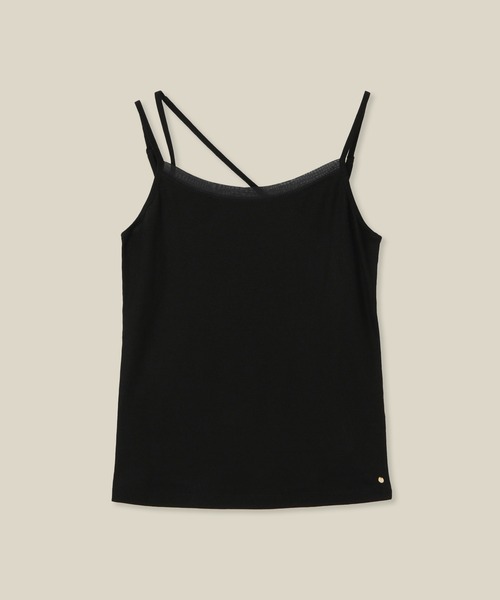 ROPE'(ロペ)の「【WEB・一部店舗限定】【接触冷感/UVカット】前後2WAY チュールコンビアシメキャミソール(キャミソール・レディース・ピンク/ホワイト/ブラック・FREE)」の2枚目の写真