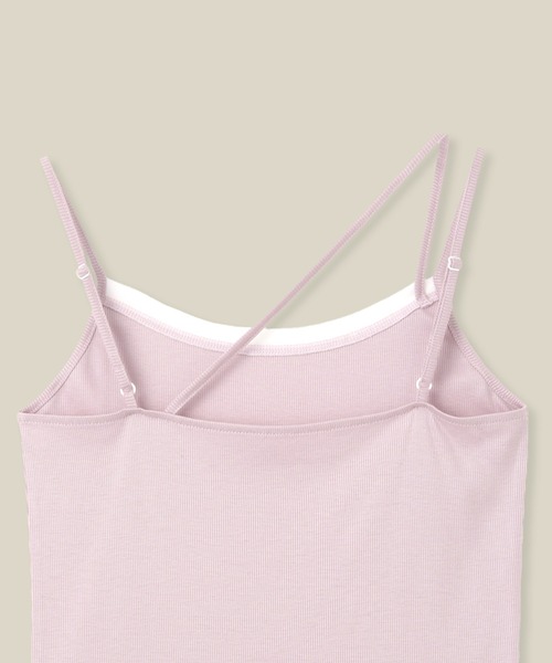 ROPE'(ロペ)の「【WEB・一部店舗限定】【接触冷感/UVカット】前後2WAY チュールコンビアシメキャミソール(キャミソール・レディース・ピンク/ホワイト/ブラック・FREE)」の15枚目の写真