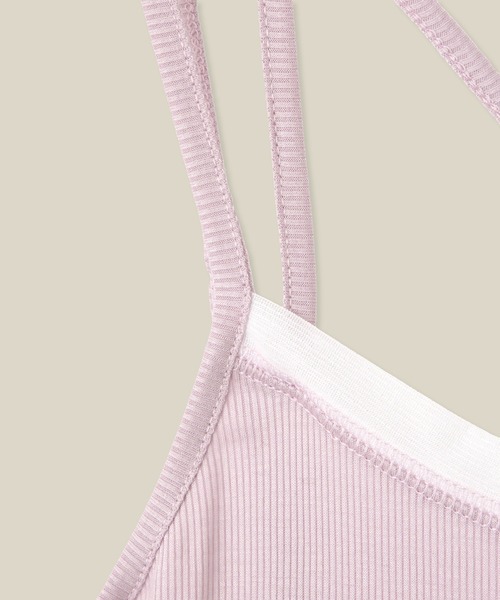 ROPE'(ロペ)の「【WEB・一部店舗限定】【接触冷感/UVカット】前後2WAY チュールコンビアシメキャミソール(キャミソール・レディース・ピンク/ホワイト/ブラック・FREE)」の18枚目の写真