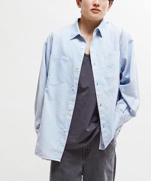 CONVERSE TOKYO(コンバーストウキョウ)の「【STAR★LACE】ACID WASHING LACE DOCKING OVER SHIRT(シャツ/ブラウス・レディース・イエロー/ブラック/サックスブルー・FREE)」の17枚目の写真