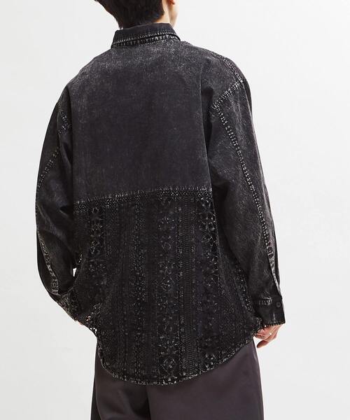 CONVERSE TOKYO(コンバーストウキョウ)の「【STAR★LACE】ACID WASHING LACE DOCKING OVER SHIRT(シャツ/ブラウス・レディース・イエロー/ブラック/サックスブルー・FREE)」の22枚目の写真