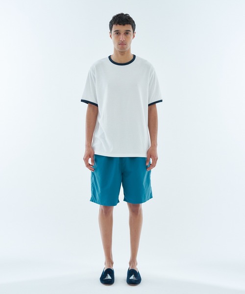 ESTNATION（エストネーション）の「ESTNATION / パイルリンガーTシャツ（Tシャツ/カットソー・メンズ・ホワイト/オレンジ/ブルー・MEDIUM/LARGE）」の6枚目の写真