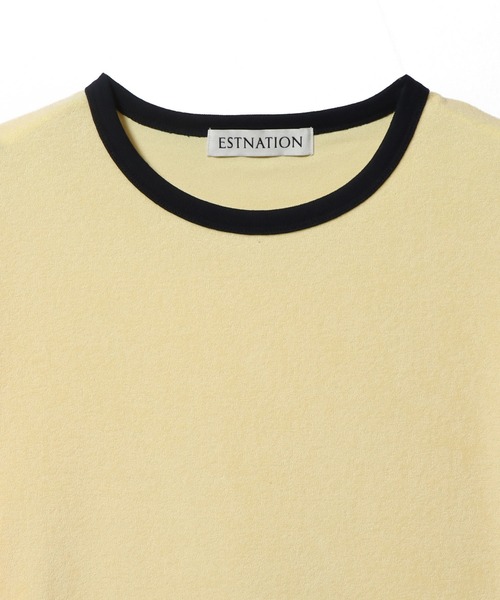 ESTNATION（エストネーション）の「ESTNATION / パイルリンガーTシャツ（Tシャツ/カットソー・メンズ・ホワイト/オレンジ/ブルー・MEDIUM/LARGE）」の9枚目の写真