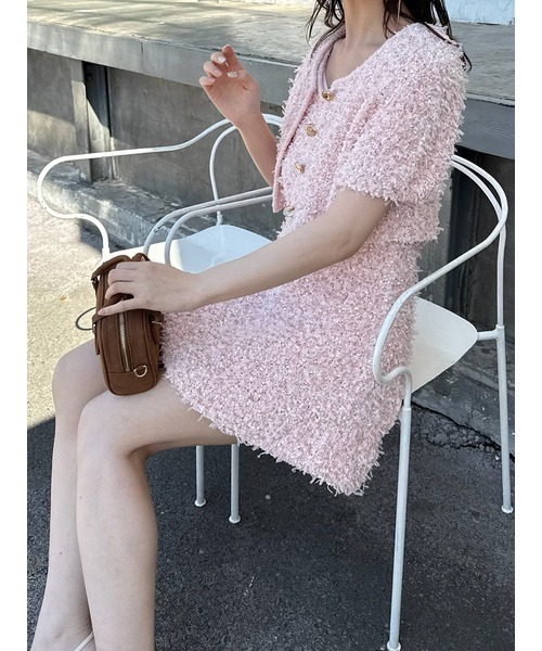 SNIDEL（スナイデル）の「ファンシーヤーンミニワンピース（ワンピース