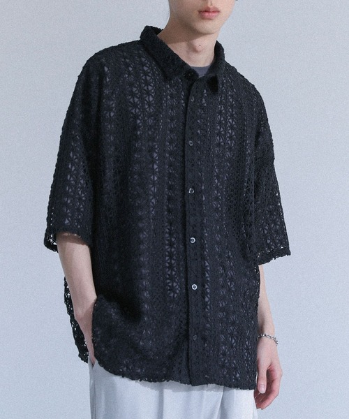 プリーツプリーズ　半袖シャツ　透かし編み 71GDflNiJmL._UY350_.jpg