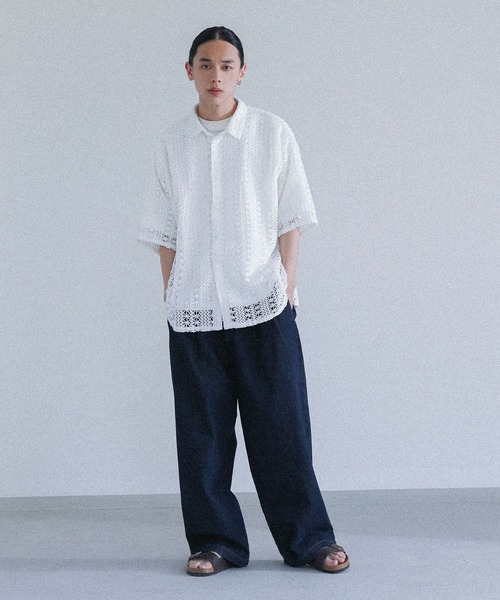 透かし編み半袖シャツ(M オフシロ): トップス｜Right-on公式