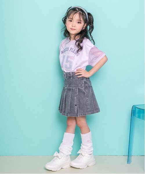 メゾピアノ　130（120.135） スカート、長T、ズボンセット　ベリーちゃん ベルトつきプリーツスカート インナーパンツセット（その他