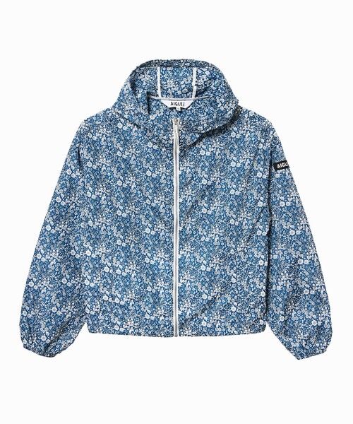 AIGLE（エーグル）の「撥水リバティプリントフーデッドジャケット（ナイロンジャケット・レディース・ブルー/ベージュ・34/38/36/40）」の15枚目の写真