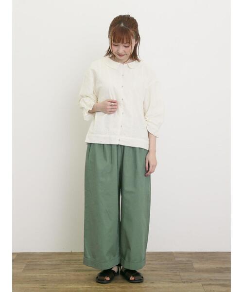 Samansa Mos2（サマンサ モスモス）の「【S/Mサイズ】ベルト付きチノワイドパンツ（その他パンツ・レディース・チャコールグレー/ベージュ/グリーン・M/S）」の11枚目の写真
