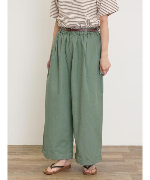Samansa Mos2（サマンサ モスモス）の「【S/Mサイズ】ベルト付きチノワイドパンツ（その他パンツ・レディース・チャコールグレー/ベージュ/グリーン・M/S）」の10枚目の写真