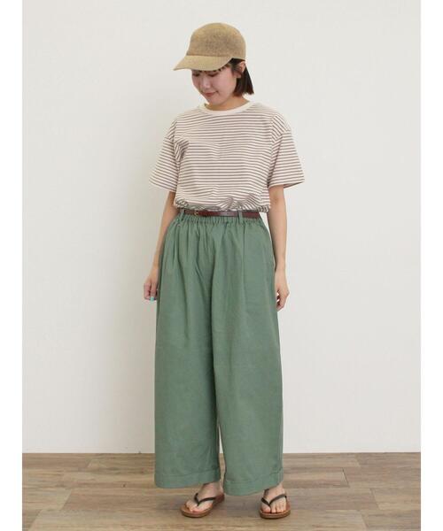Samansa Mos2（サマンサ モスモス）の「【S/Mサイズ】ベルト付きチノワイドパンツ（その他パンツ・レディース・チャコールグレー/ベージュ/グリーン・M/S）」の9枚目の写真