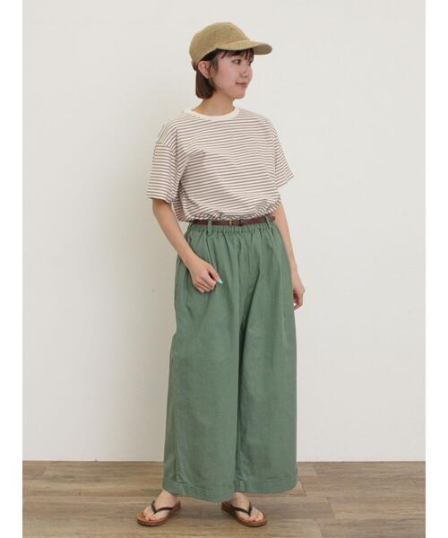 Samansa Mos2（サマンサ モスモス）の「【S/Mサイズ】ベルト付きチノワイドパンツ（その他パンツ・レディース・チャコールグレー/ベージュ/グリーン・M/S）」の8枚目の写真
