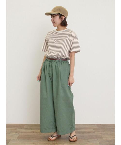 Samansa Mos2（サマンサ モスモス）の「【S/Mサイズ】ベルト付きチノワイドパンツ（その他パンツ・レディース・チャコールグレー/ベージュ/グリーン・M/S）」の7枚目の写真