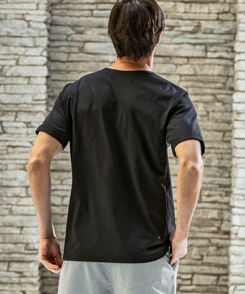 AKM Contemporary(エイケイエムコンテンポラリー)の「【WEB・直営店限定】AKM Contemporary(エイケイエムコンテンポラリー)ワンボタン リラックスシルエット 天竺シャツ 半袖シャツ(Tシャツ/カットソー・メンズ・オフホワイト/ブラック/ネイビー・S/M/L/XL/XXL)」の15枚目の写真