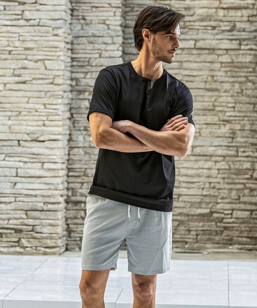 AKM Contemporary(エイケイエムコンテンポラリー)の「【WEB・直営店限定】AKM Contemporary(エイケイエムコンテンポラリー)ワンボタン リラックスシルエット 天竺シャツ 半袖シャツ(Tシャツ/カットソー・メンズ・オフホワイト/ブラック/ネイビー・S/M/L/XL/XXL)」の17枚目の写真