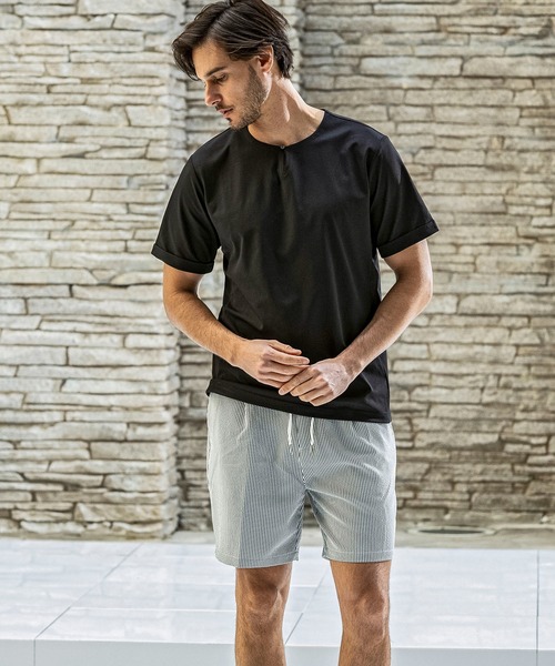 AKM Contemporary(エイケイエムコンテンポラリー)の「【WEB・直営店限定】AKM Contemporary(エイケイエムコンテンポラリー)ワンボタン リラックスシルエット 天竺シャツ 半袖シャツ(Tシャツ/カットソー・メンズ・オフホワイト/ブラック/ネイビー・S/M/L/XL/XXL)」の18枚目の写真