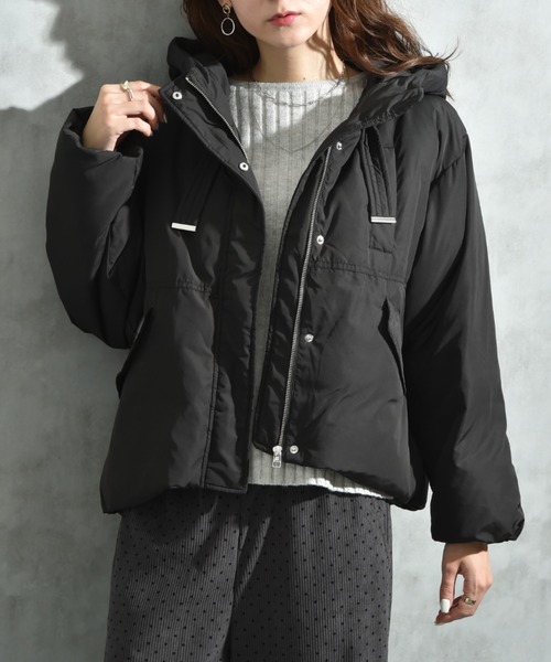 新品未使用　INTER PLANETダウンジャケットМサイズ セール】ワークフードヨークピュアダウン（ダウンジャケット/コート