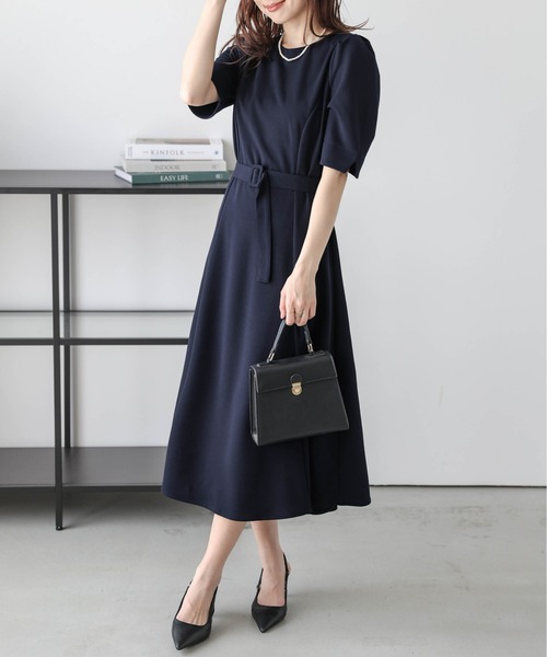 Lajour（ラジュール）の「日本製 Aラインフレアワンピース [襟取り外し可能]（ワンピース・レディース・ブラック/ネイビー・M/L）」の16枚目の写真