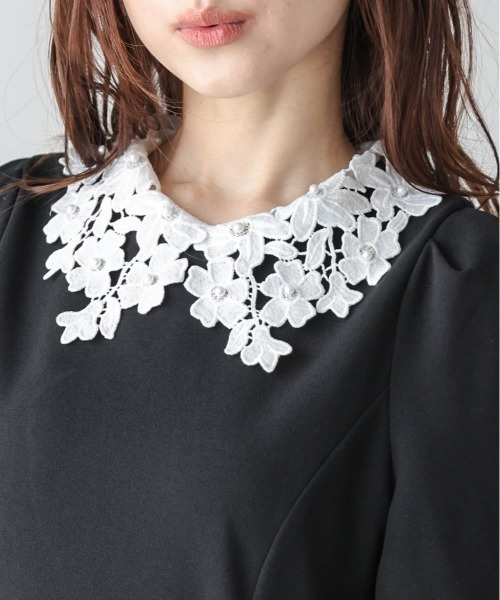 Lajour（ラジュール）の「日本製 Aラインフレアワンピース [襟取り外し可能]（ワンピース・レディース・ブラック/ネイビー・M/L）」の20枚目の写真