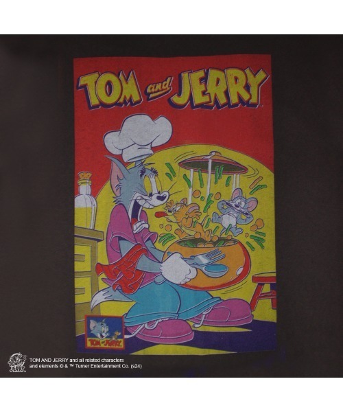 Tom&Jerry(トムアンドジェリー)の「【Tom&Jerry/トムとジェリー】""Memorable Scene RED"" T-Shirt"半袖プリントTシャツ ビックシルエット ピグメント加工 ヴィンテージライク(Tシャツ/カットソー・メンズ・ホワイト/チャコールグレー・MEDIUM/LARGE/X-LARGE)」の3枚目の写真