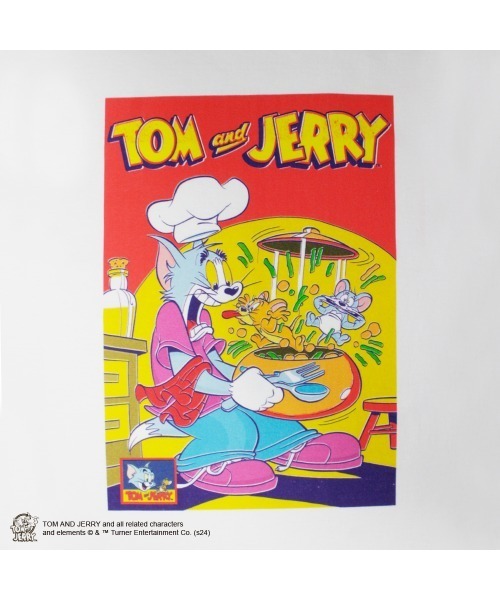 Tom&Jerry(トムアンドジェリー)の「【Tom&Jerry/トムとジェリー】""Memorable Scene RED"" T-Shirt"半袖プリントTシャツ ビックシルエット ピグメント加工 ヴィンテージライク(Tシャツ/カットソー・メンズ・ホワイト/チャコールグレー・MEDIUM/LARGE/X-LARGE)」の4枚目の写真