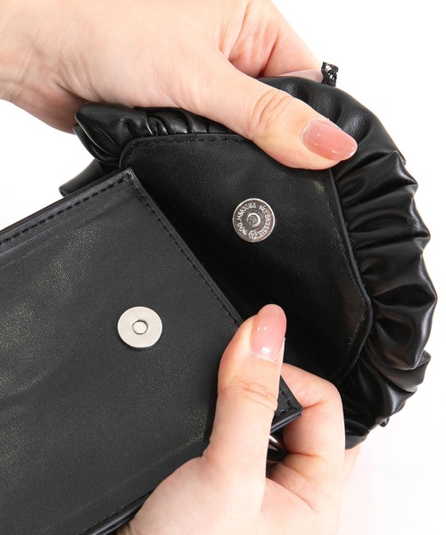 DearMyLove(ディアマイラブ)の「【Yes!プリキュア5Go!Go!×DML】フリルスマホショルダーバッグ(ショルダーバッグ・レディース・ブラック/ベビーピンク・FREE)」の12枚目の写真